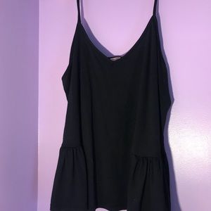 Black babydoll tank top